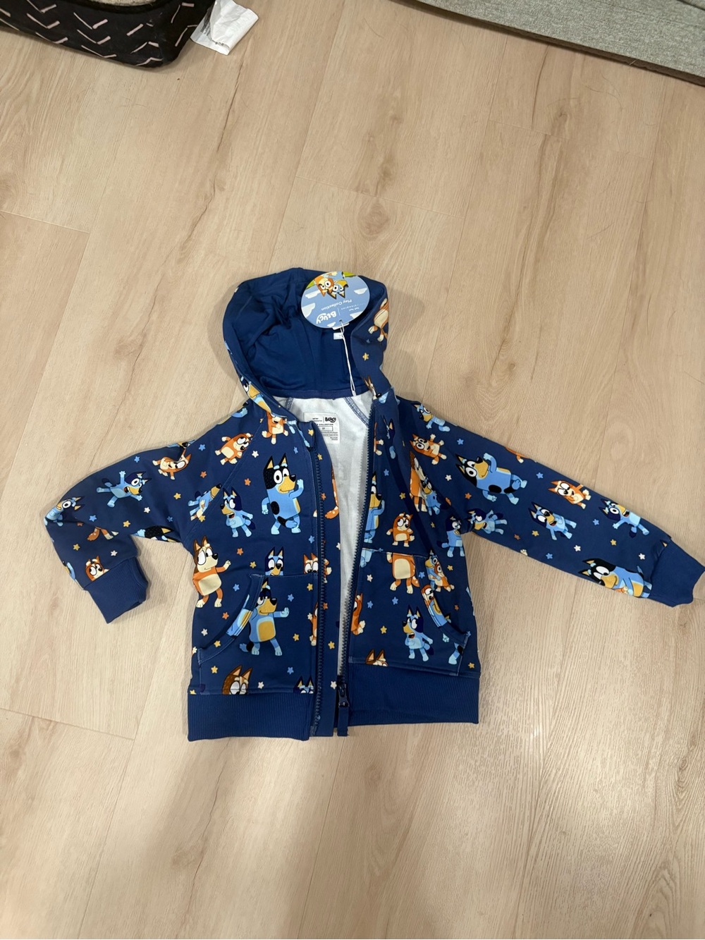Little Sleepies Navy bluey Kids Character Zip Hoodie